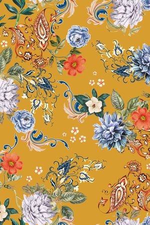 花卉印花华亿平台图片