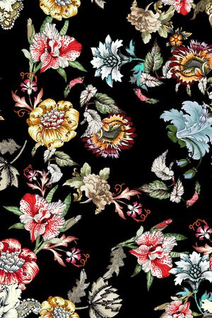 花卉印花华亿平台图片