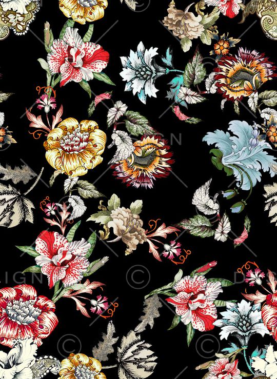 花卉印花华亿平台图片