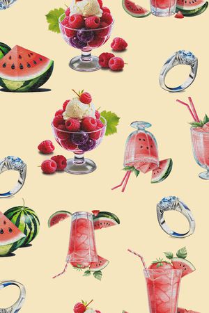 冰激凌印花华亿平台图片