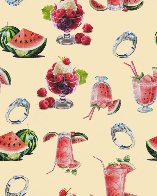 冰激凌印花华亿平台图片