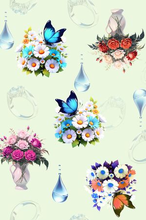 花卉印花华亿平台图片