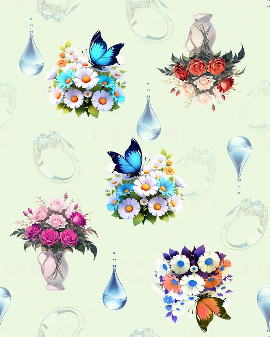 花卉印花华亿平台图片