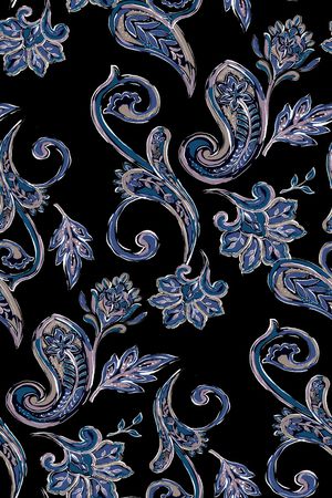 民族花卉印花华亿平台图片