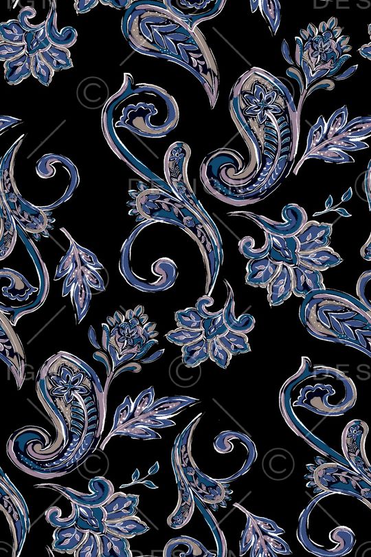 民族花卉印花华亿平台图片