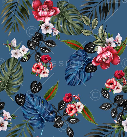 花卉印花华亿平台图片