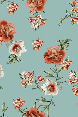 花卉印花华亿平台图片