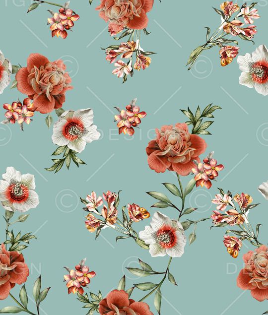 花卉印花华亿平台图片