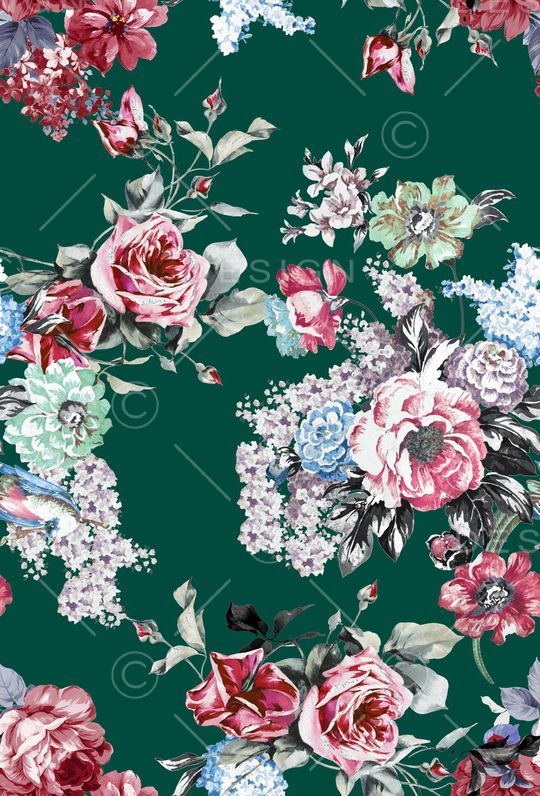 花卉印花华亿平台图片