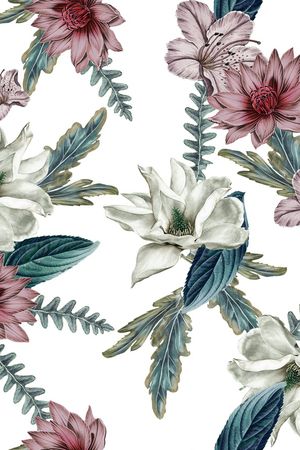 白底花印花华亿平台图片