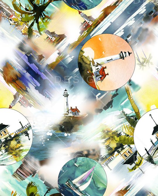 风景印花华亿平台图片