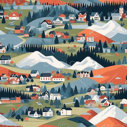 风景印花华亿平台图片