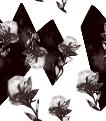 抽象花卉印花华亿平台图片