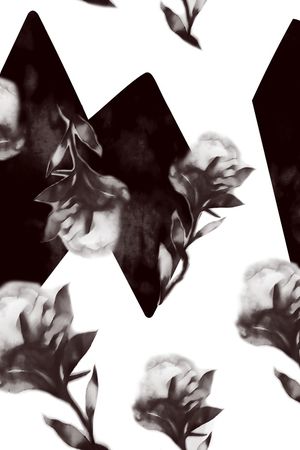 抽象花卉印花华亿平台图片