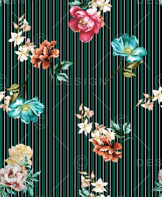 条纹印花华亿平台图片