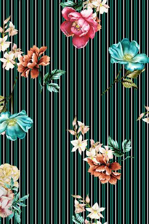 条纹印花华亿平台图片