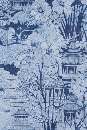 牛仔纹理印花华亿平台图片