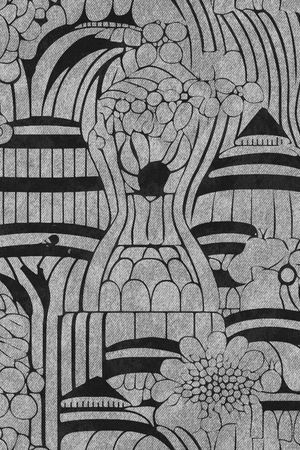 线描花卉印花华亿平台图片