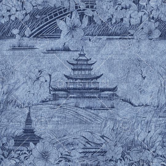 牛仔纹理印花华亿平台图片