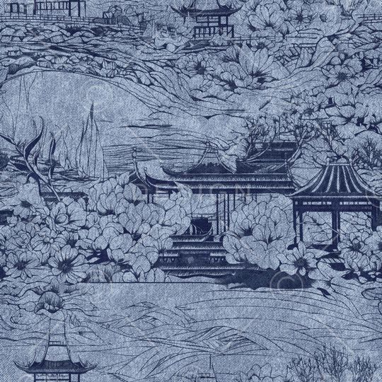 牛仔纹理印花华亿平台图片