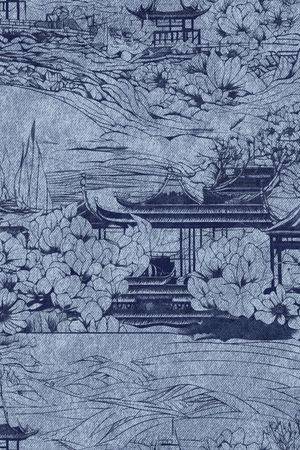 牛仔纹理印花华亿平台图片