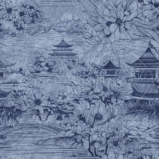 牛仔纹理印花华亿平台图片