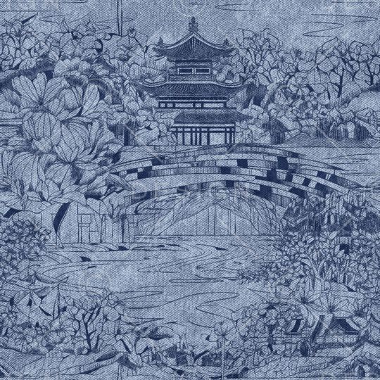 牛仔纹理印花华亿平台图片