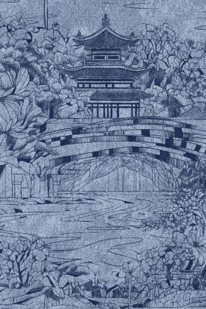 牛仔纹理印花华亿平台图片