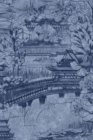 牛仔纹理印花华亿平台图片