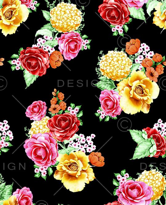 花卉印花华亿平台图片