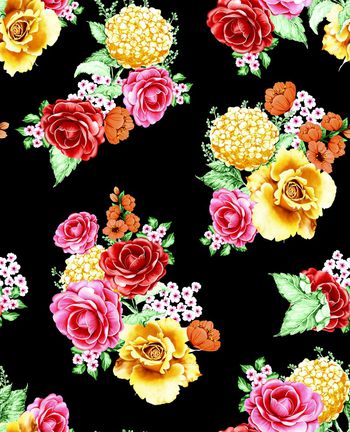 花卉印花华亿平台图片