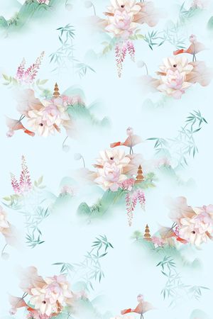 绿植树叶印花华亿平台图片