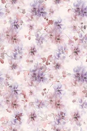 朦胧花卉印花华亿平台图片