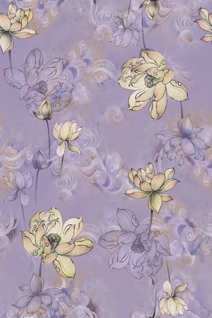 荷花印花华亿平台图片