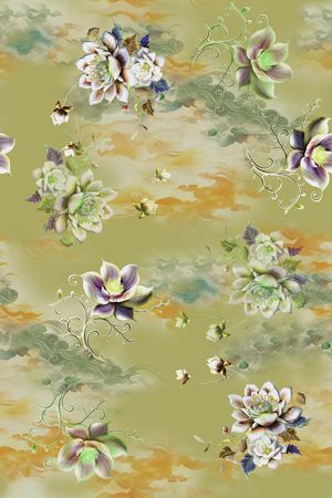 荷花印花华亿平台图片