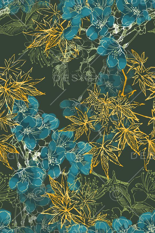 花卉印花华亿平台图片