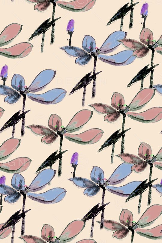 花卉印花华亿平台图片