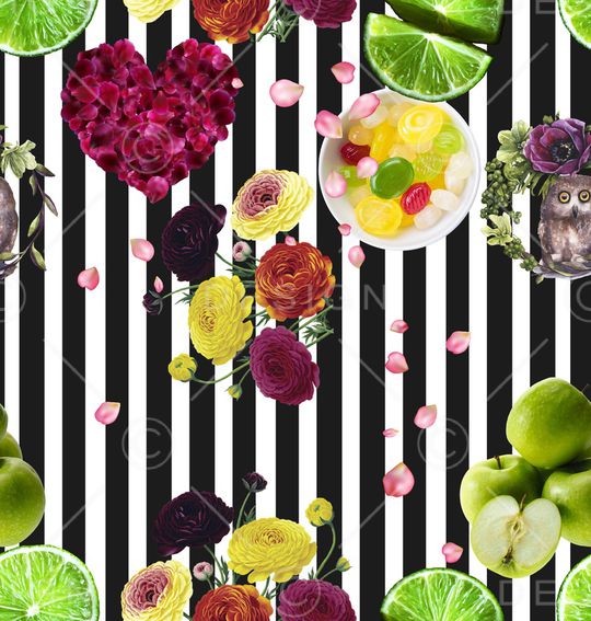 条纹印花华亿平台图片