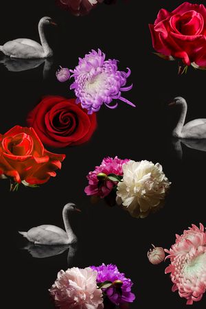 花卉印花华亿平台图片