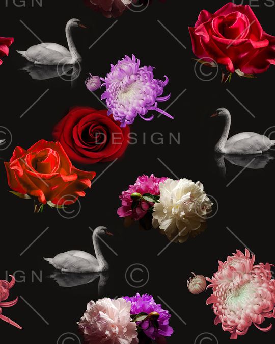 花卉印花华亿平台图片