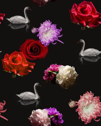 花卉印花华亿平台图片