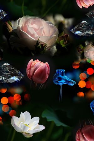 花卉印花华亿平台图片