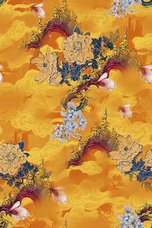 花卉印花华亿平台图片