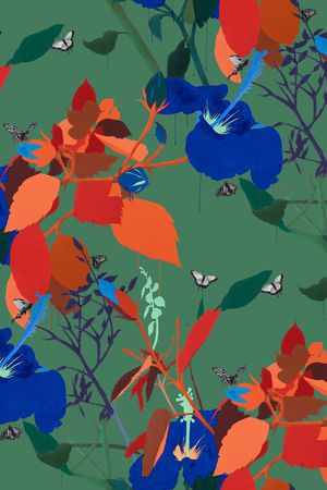 花卉印花华亿平台图片