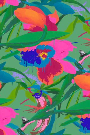 花卉印花华亿平台图片