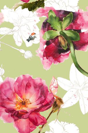 花卉印花华亿平台图片