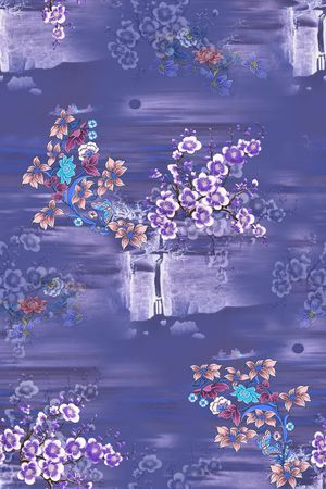 梅花印花华亿平台图片