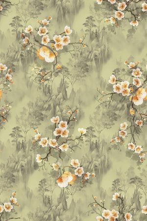 梅花印花华亿平台图片