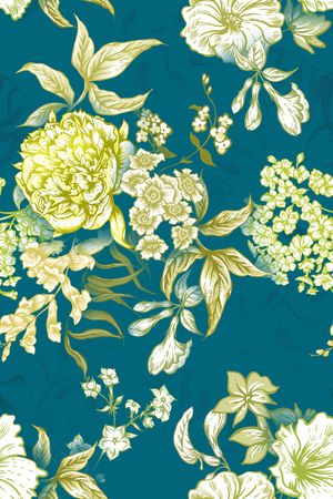 花卉印花华亿平台图片