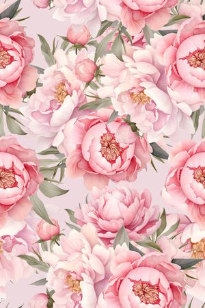 水彩花卉印花华亿平台图片